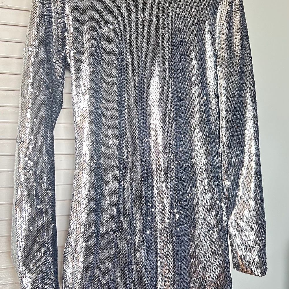 Forever 21 silver sequin dress Large